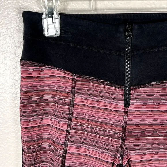 FP Movement Sz M Betty Legging Black Pink Zippers Yoga Dance Surf Run - Picture 3 of 10